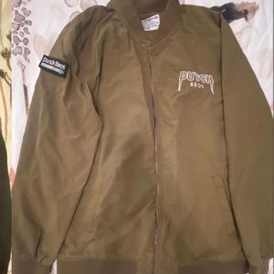 Dutch Bros green bomber windbreaker jacket